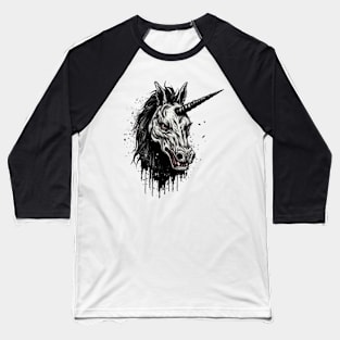 Creepy Unicorn Baseball T-Shirt